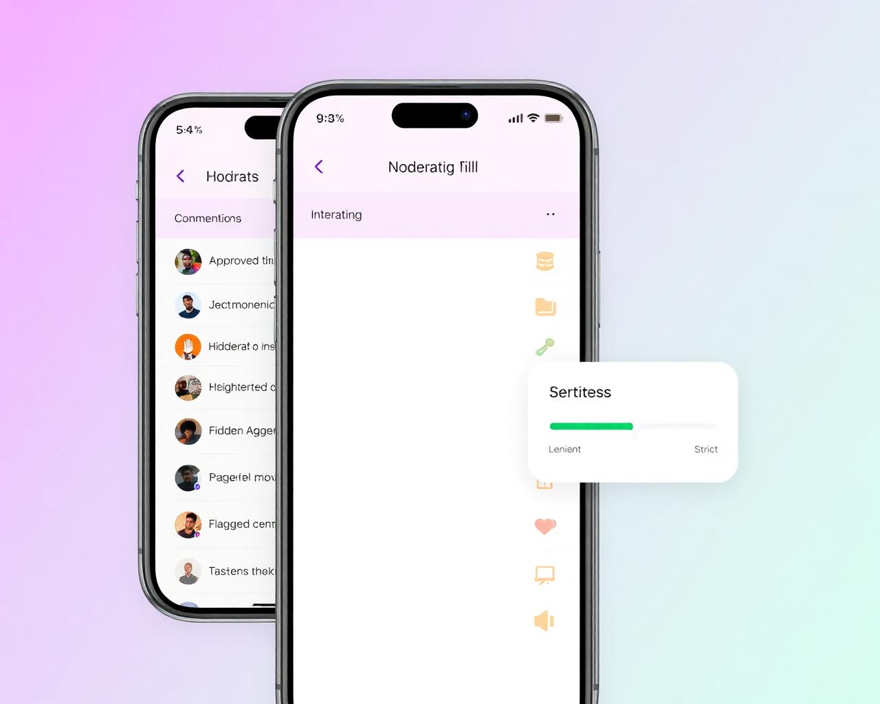 Moderation activity log and strictness controls